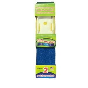 2 Arrow Snap-On Dishwasher Liquid Detergent Replace Sponges Made In USA